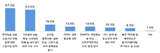 <우리나라 경제의 가장 큰 현안에 대한 설문(복수응답)>